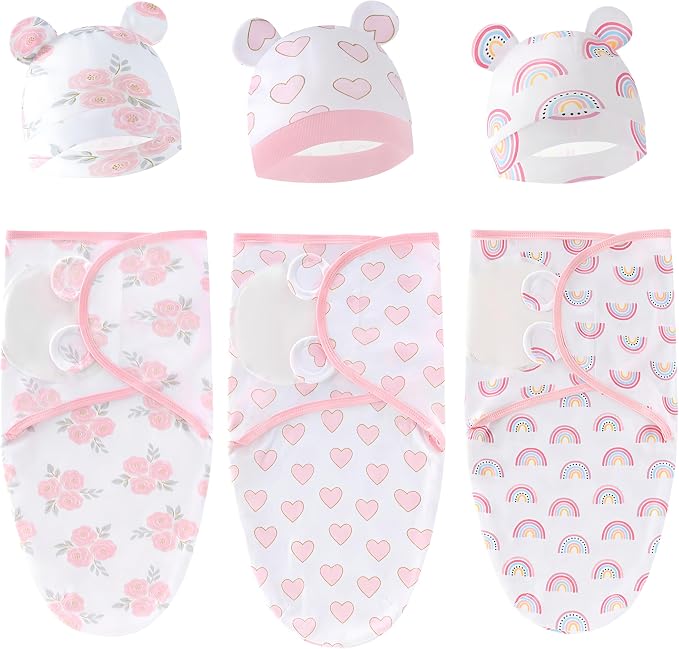 3-Pack Baby Swaddles for Newborns by Exemaba
