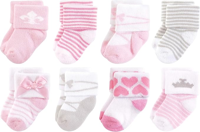 Hudson Baby Baby 8-pack Cotton Rich Newborn and Terry Socks by HudsonBaby