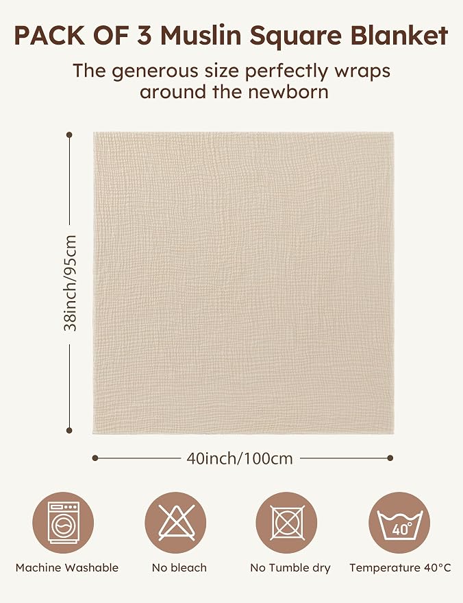 Unnivoll Muslin Swaddle Blankets - Image 3