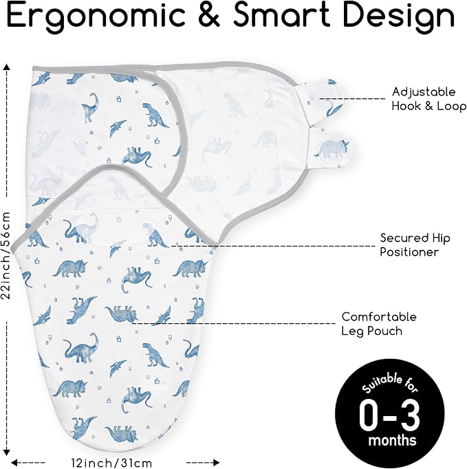 Cotton Swaddles for Newborn, Baby Newborn Swaddle 0-3 Month | 2-Pack Soft - Image 2
