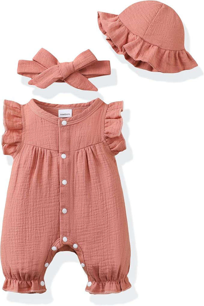 Newborn Baby Girl Clothes Outfits One-Piece Romper Preemie-18Month | Cute Baby by Renotemy