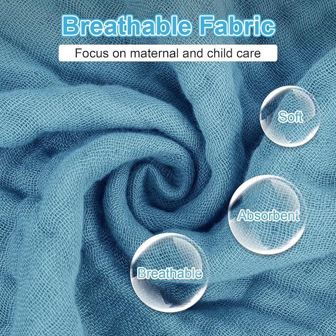 Muslin Burp Cloths Soft and Breathable Burp Cloths Baby boy 6 Pack 10x20 inches - Image 5