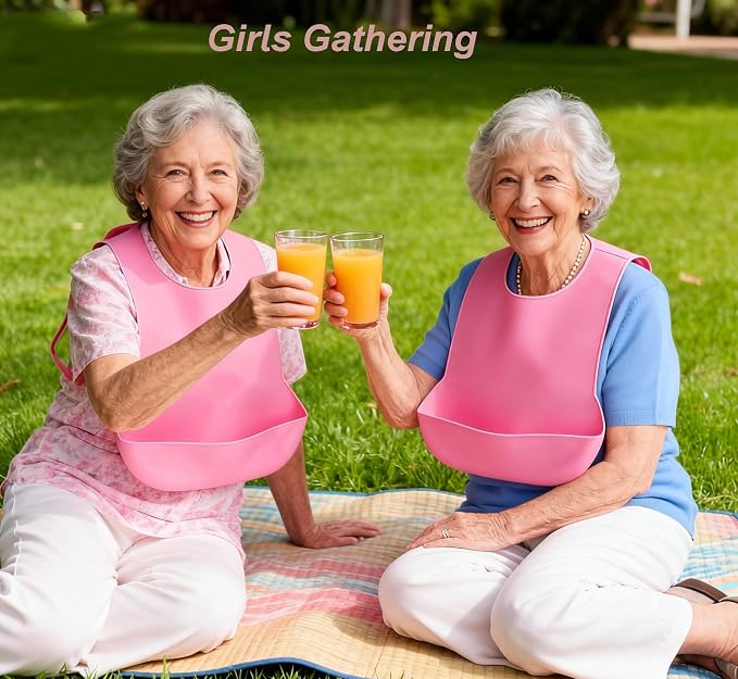 Silicone Adult Bib, Adjustable and Washable Bib - Image 2