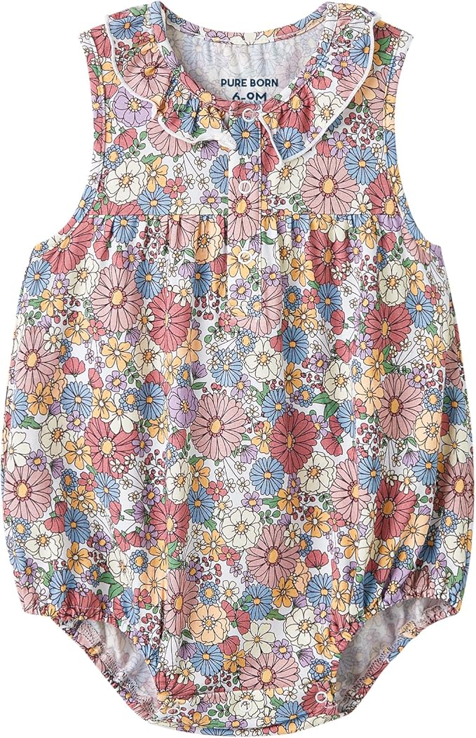 pureborn Baby Girls Boys Bodysuit One-Piece Romper 0-24 Months by pureborn