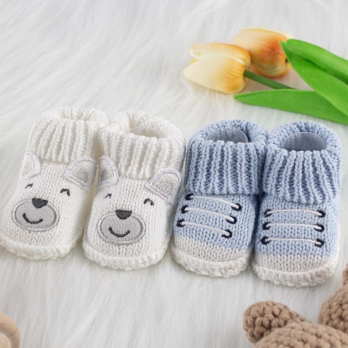 Baby Booties Newborn Infant Hand Crochet Knit Cotton Shoes Booties First - Image 2