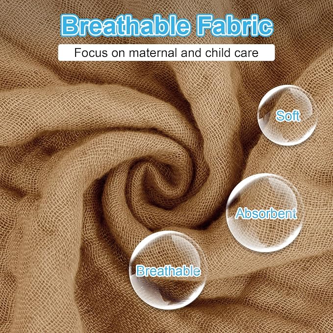 Muslin Burp Cloths Soft and Breathable Burp Cloths Baby Girl 6 Pack 10x20 - Image 6