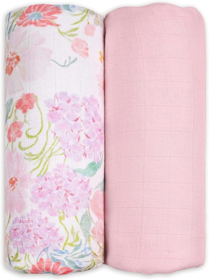 GLLQUEN BABY Muslin Swaddle Blankets 2Pk Receiving Blanket Large 35" x 40" | by GLLQUENBABY