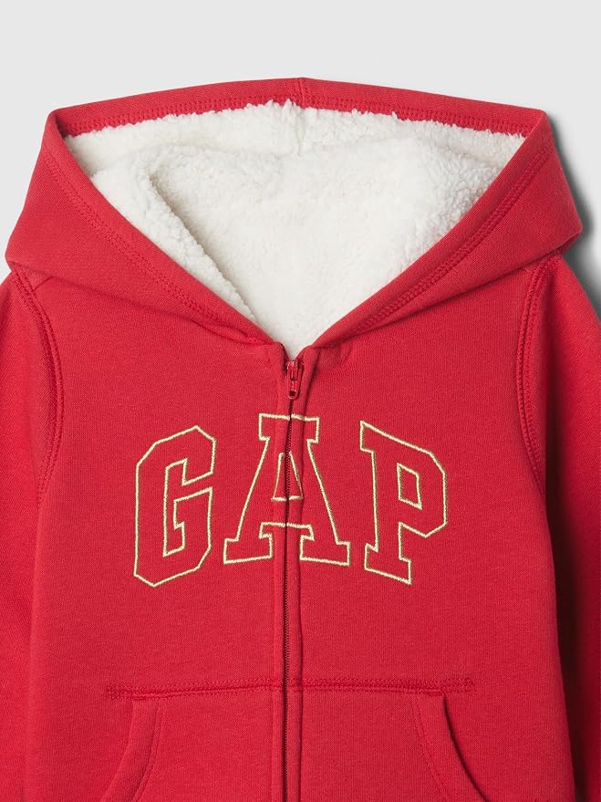 GAP Baby Girls' Playtime Favorite Logo Full Zip Hoodie Hooded Sweatshirt - Image 3