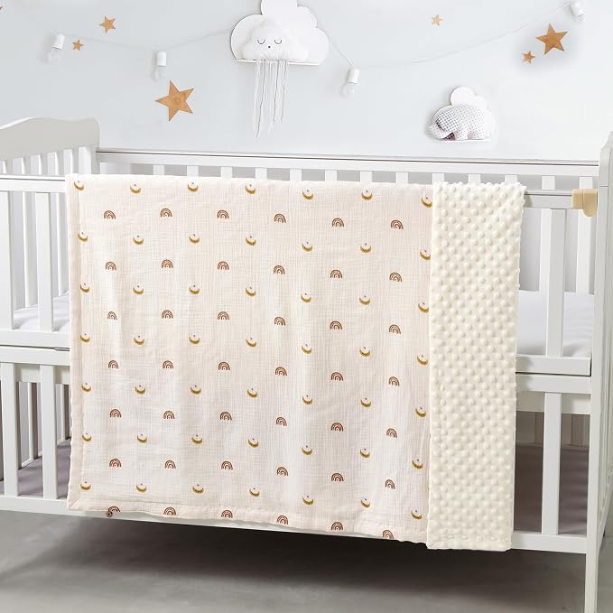 CREVENT 30''X40'' Organic Muslin Cotton Baby Blanket - Image 2