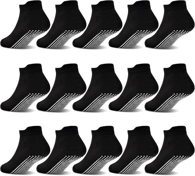 GRPSKCOS Non Slip Toddler Socks 15 Pairs Toddler Grip Anti Skid Low Cut Socks by GRPSKCOS