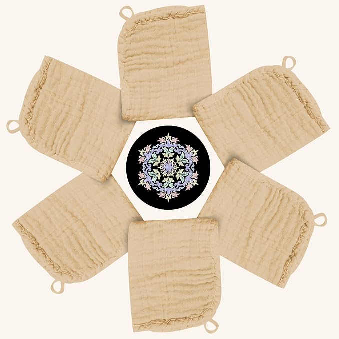 Baby Washcloths -100% Cotton Muslin Soft Baby Bath Wash Cloths and Absorbent - Image 2