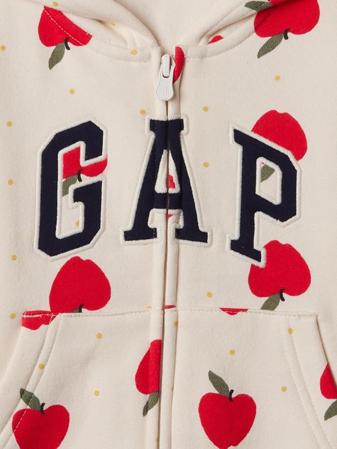 GAP Baby Girls' Playtime Favorite Logo Full Zip Hoodie Hooded Sweatshirt - Image 3