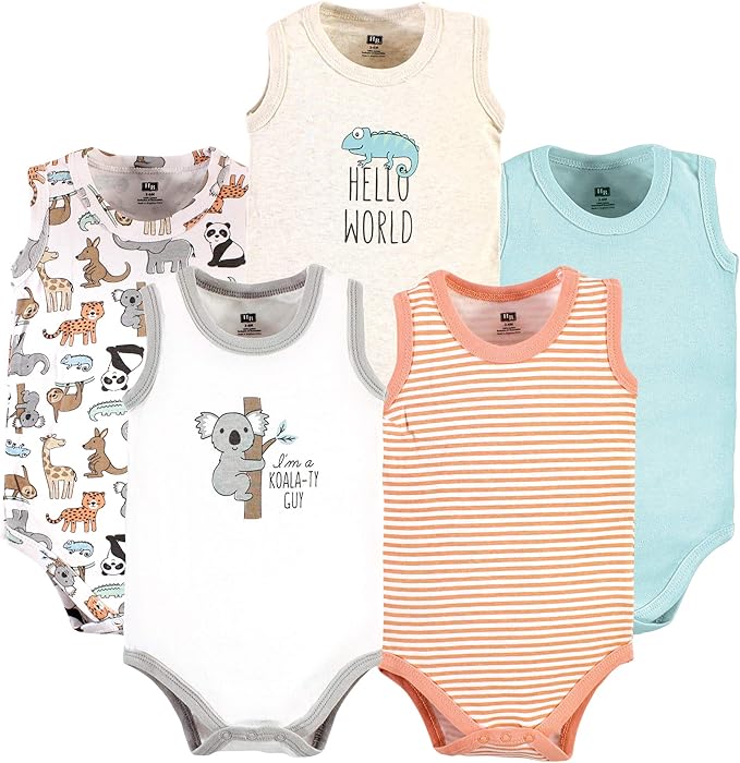 Hudson Baby Unisex Baby Cotton Sleeveless Bodysuits by HudsonBaby