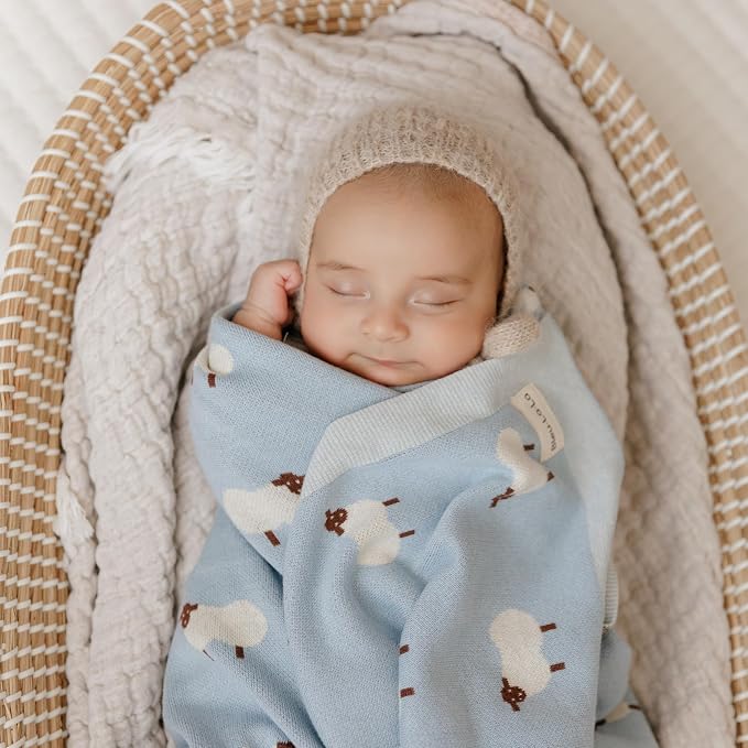 Knit Baby Swaddle Blanket for Boys - Image 4