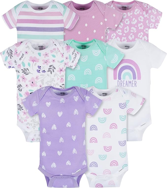 Onesies Brand Baby Girls' 8-pack Short Sleeve Mix & Match Bodysuits by OnesiesBrand