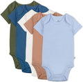 HonestBaby 5-pack Short Sleeve Bodysuits One-piece 100% Organic Cotton by HonestBaby