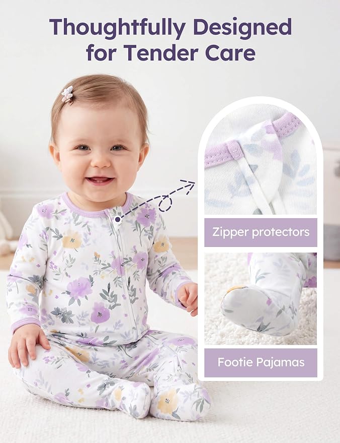 Unnivoll Baby Sleepers 100% Cotton Baby Pajamas Baby Boys Girls Clothes | - Image 4
