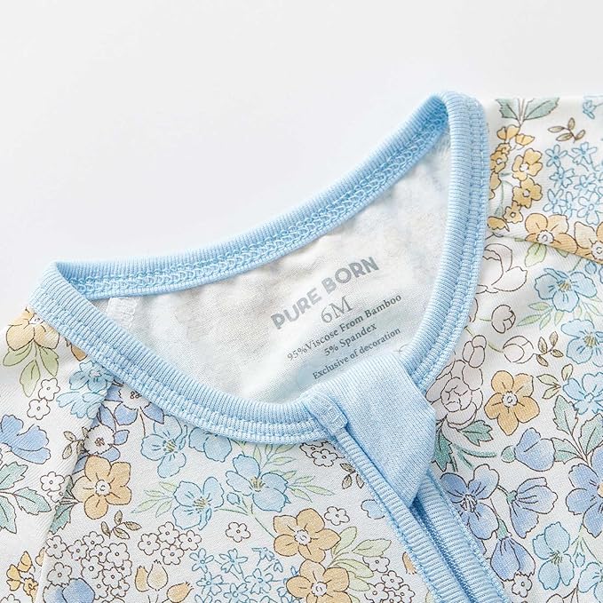 pureborn Baby Infant Boys Girls Sleeper Snug Fit Viscose from Bamboo Pajamas 0-24 Months