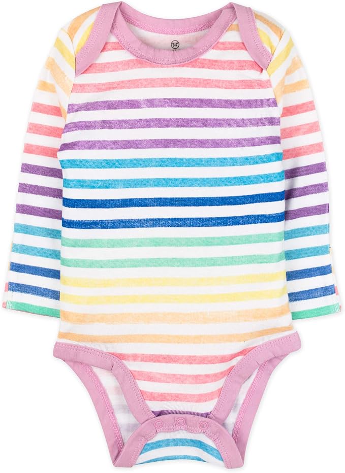 HonestBaby baby-girls 5-pack Long Sleeve Bodysuits One Piece 100% Organic Cotton - Image 3