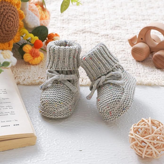 LAWKUL Baby Booties Newborn Babe First Walkers Non-Slip Stay On Boots Crib - Image 6
