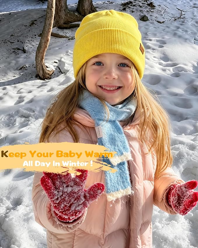 Baby Beanie Toddler Infant Winter Hats kids Warm Knit Caps - Image 3