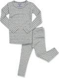 AVAUMA Stripe Pattern Baby Boys Girls Pajama Set Kids Toddler Snug fit Ribbed by AVAUMA