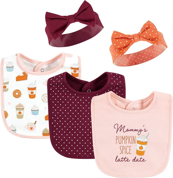 Hudson Baby Unisex Baby Cotton Bib and Headband Set by HudsonBaby
