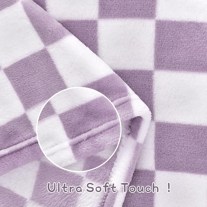 Yurhap Checkered Baby Blanket Fleece Baby Blankets - Image 5