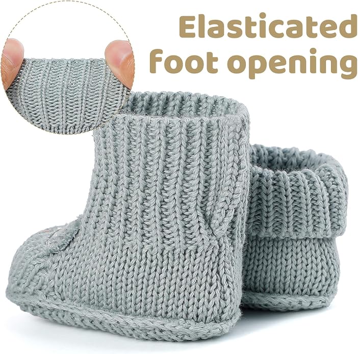 Newborn Knit Booties Soft Baby Sock Boots - Image 6