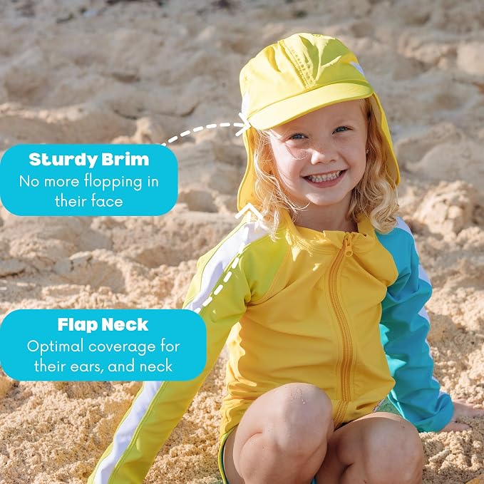 SwimZip Sun Hat with Neck Flap | UPF 50+ Protection - Image 7