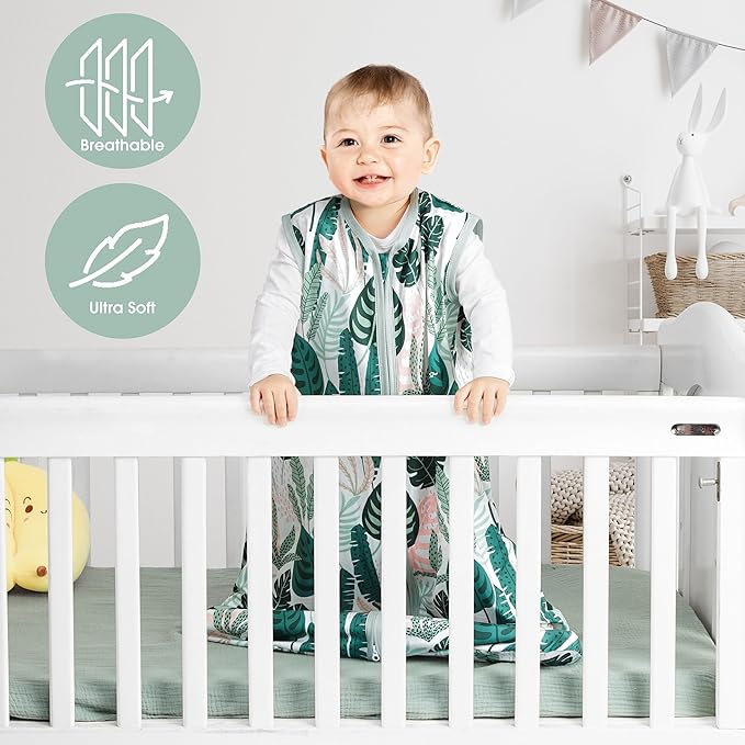 BSTOPPT 3 Pack Baby Sleep Sack 6-12 Months 100% Rayon Cotton Baby Sleeping Bag - Image 3