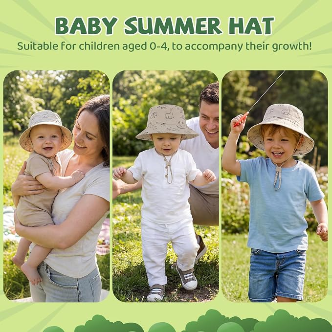 Durio Baby Sun Hat UPF50+ Wide Brim Bucket Hats - Image 5
