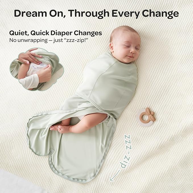 Momcozy Swaddles for Newborns, Quiet Fastener Swaddle for Infant 0-3 Months | - Image 5