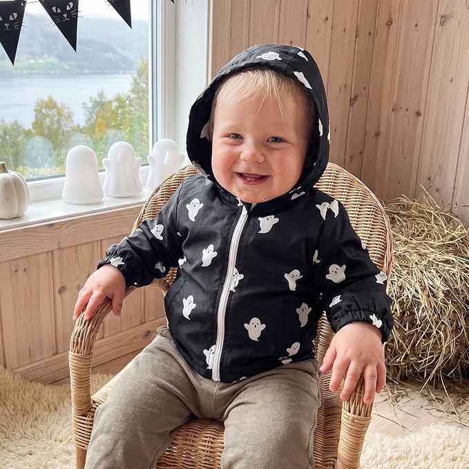 Toddler Baby Boy Windbreaker Jacket Camo Zipper Hooded Rain Coat - Image 2