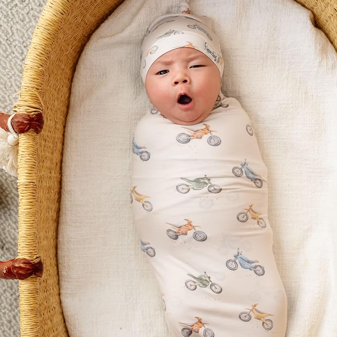 Copper Pearl Swaddle Blankets for Newborns | Soft Stretchy Receiving Blankets - Image 5