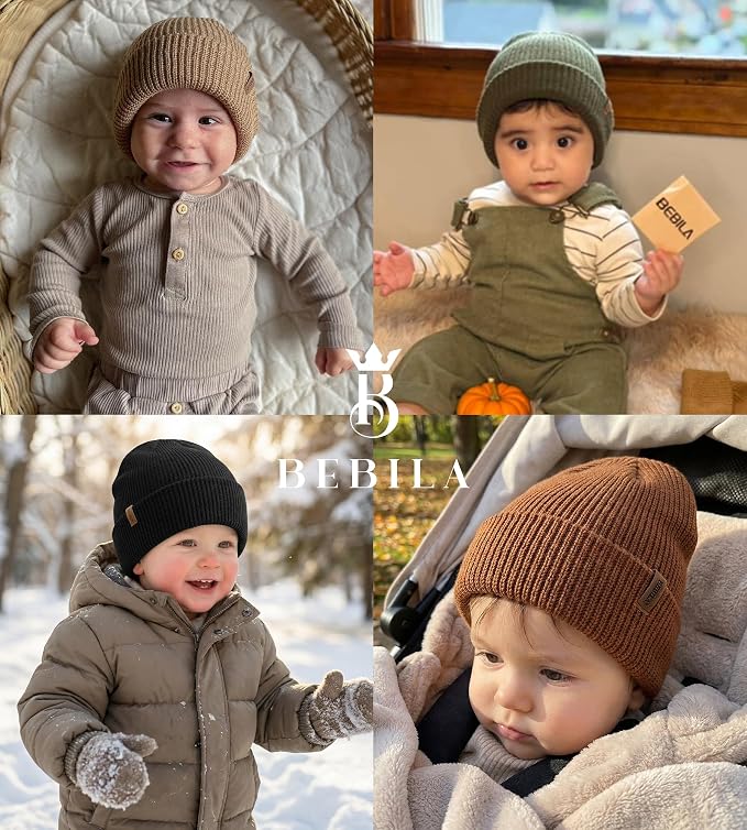 Baby Beanie Toddler Infant Winter Hats Knit Warm Caps - Image 6
