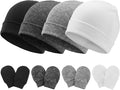BQUBO Baby Hats and Mittens Infant Cotton Beanie Gloves No Scratch Set Newborn by DRESHOW