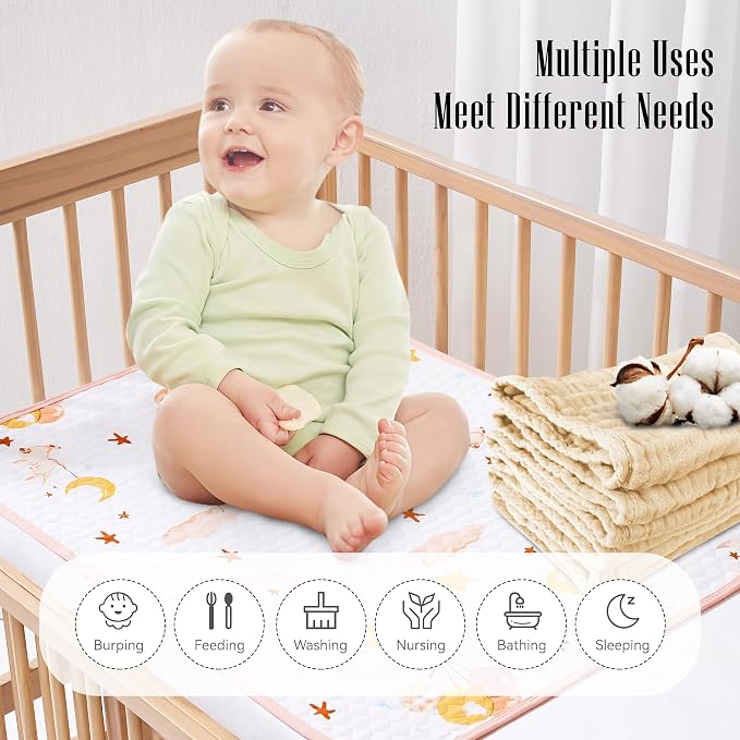 12 Pack Muslin Burp Cloths - Image 4