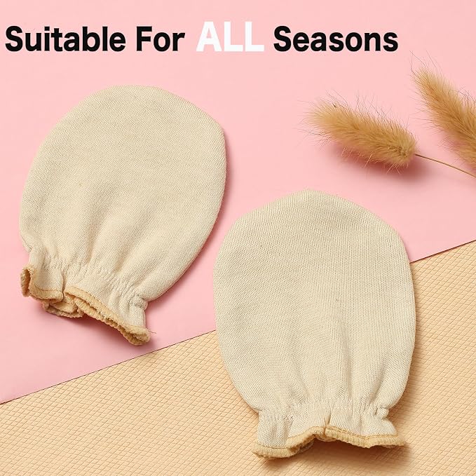 MOMSMENU Baby Mittens Newborn Muslin Soft No Scratch 0-6 Months 6-Pack | - Image 9