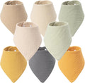 8-Pack Muslin Baby Bibs for Drooling and Teething | Soft& Absorbent, 100% Cotton by Unknown