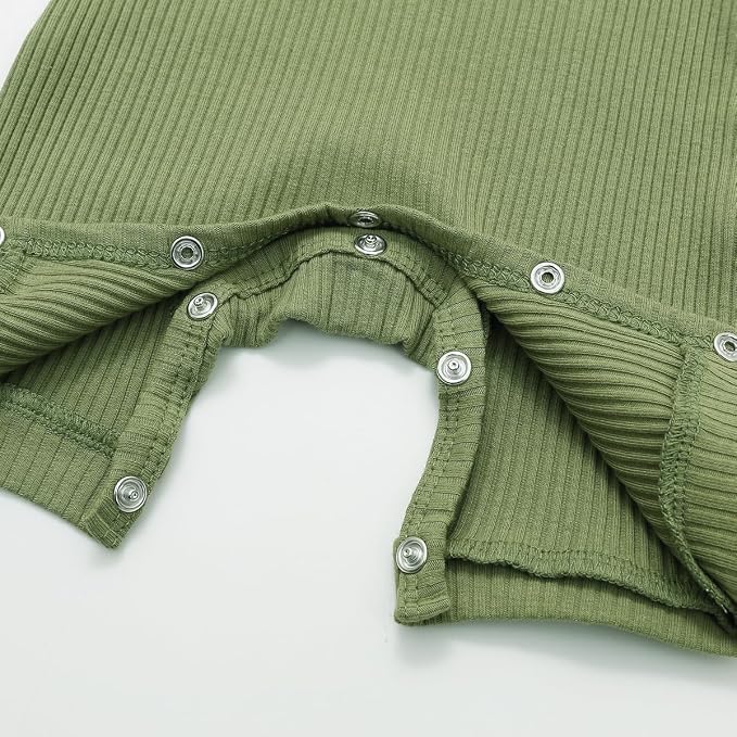 Bafeicao Baby Boy Girl 2/3 Pack Solid Romper Ribbed Short/Long Sleeve | - Image 5