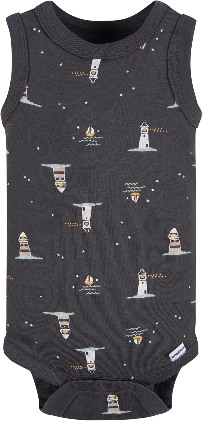 Gerber Baby Boys Multi-Pack Sleeveless Onesies Bodysuit - Image 4