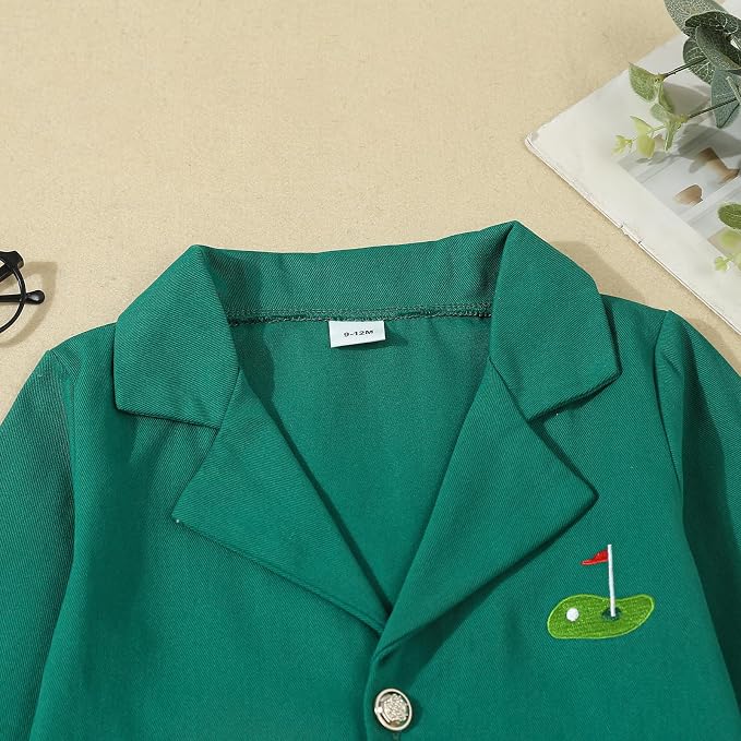 Baby Boy Jacket Toddler Golf Clothes Long Sleeve Lapel Button Down Top Infant - Image 4