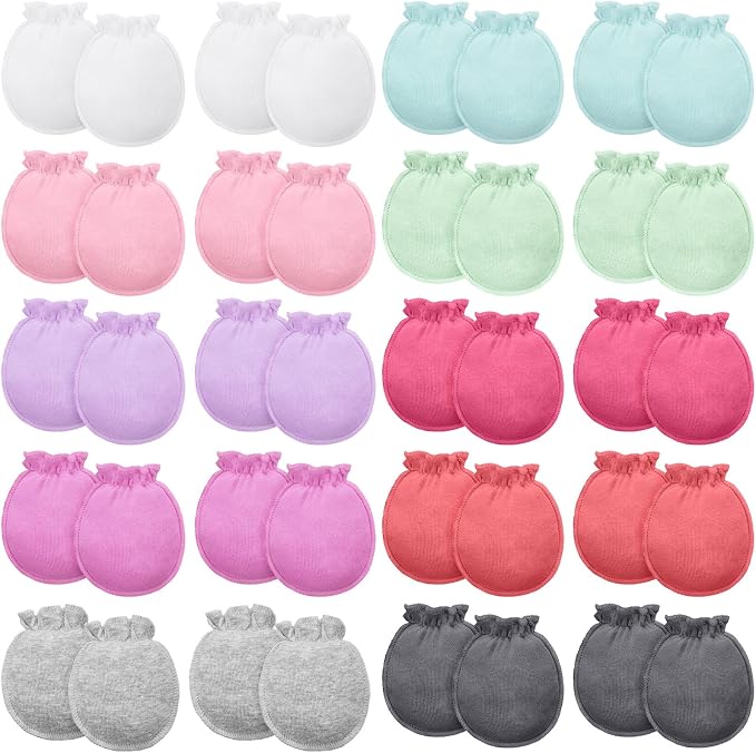20 Pairs Newborn Baby 0-6 Months No Scratch by Syhood