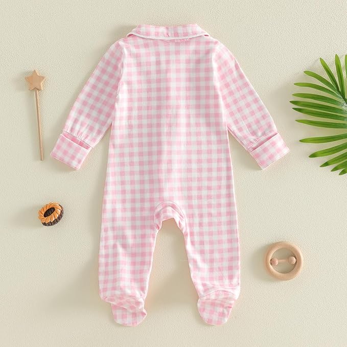 Seyurigaoka Newborn Baby Boy Girl Romper Long Sleeve Zipper Jumpsuit - Image 5