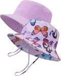Baby Sun Hat Kids Summer Sun Protection Toddler Bucket Hat Wide Brim Adjustable by HONGTEYA