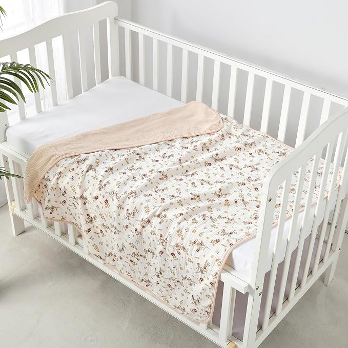 CREVENT 40''X40'' 100% Organic Cotton Muslin Baby Blanket - Image 3