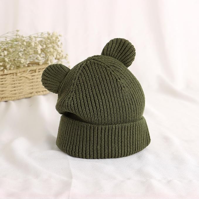 Hadetoto Cotton Baby Beanie Winter Knitted Hat - Image 5