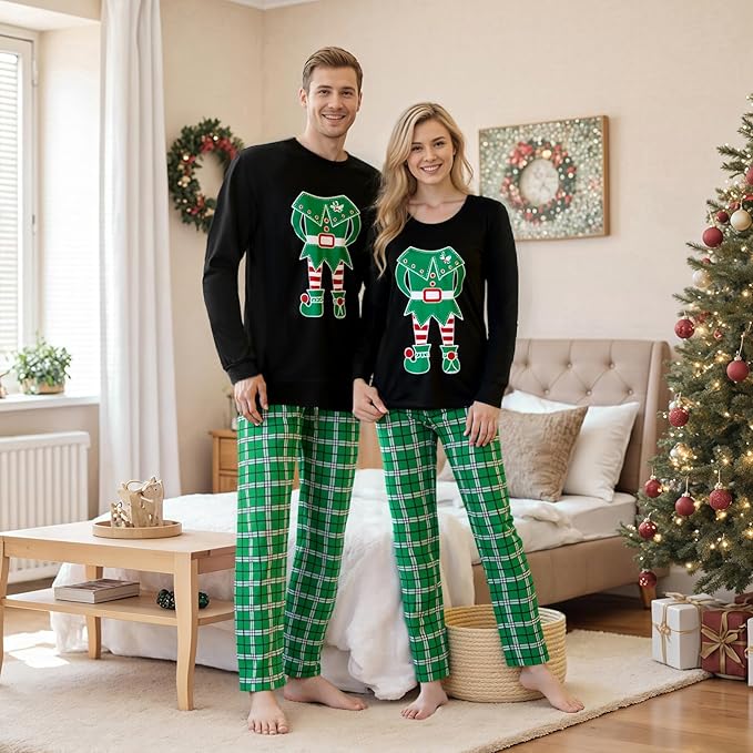 Awoscut Family Christmas Pajamas Matching Pajamas for Family, Xmas PJs Sets Holiday Sleepwear