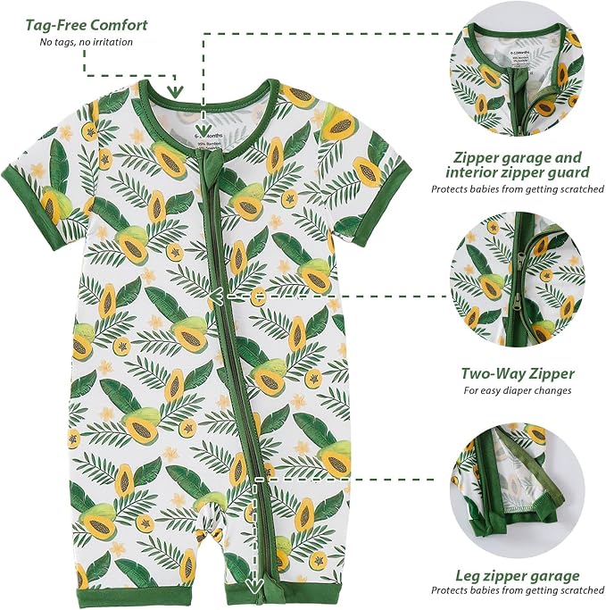 OPAWO Bamboo Sleepers for Baby Boy Pajamas Bamboo Pajamas Baby Romper 0-24M | 2 - Image 5